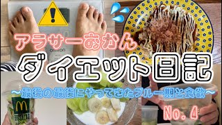 【ダイエット日記No.4】【体重公開】ブルー期の悪魔と戦う最後の1週間😈🍴底なし沼ならぬ底なし胃袋と向き合ってみた