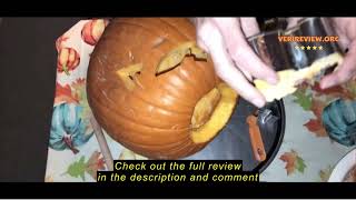 Review Choxila Pumpkin Carving Kit, 13-Pack Halloween Pumpkin Carving Stencils Metal with Hammer, Pr