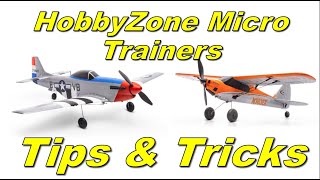 Tips and Tricks for the HobbyZone Micro XCub 450 and 450mm P-51 Mustang RTF trainers