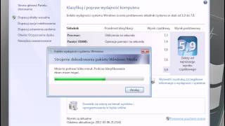 Sprawdzanie Wydajności systemu Windows 7