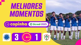 CRUZEIRO-MG 3 X 1 PORTUGUESA-SP | MELHORES MOMENTOS | 3ª FASE | COPINHA 2025