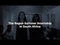 2019 Ragon Summer Internship in South Africa