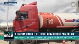 Descargue masivo de combustible en Arica busca normalizar el abastecimiento en Bolivia