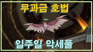 윈드 호법 무과금 일주일 지휘관 악세풀 했습니다.  아이온 클래식 ( AION ) 의리