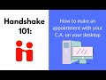 Handshake 101: Scheduling an appointment (Desktop)