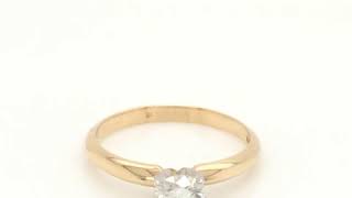 14kt Two Tone Gold 0.60ctw Solitaire Promise Ring