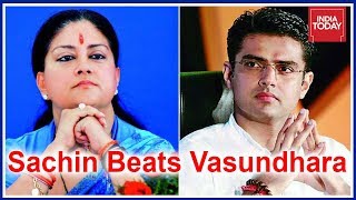 Sachin Pilot Takes Clear Lead Against Vasundhara Raje In Rajasthan #Results2018