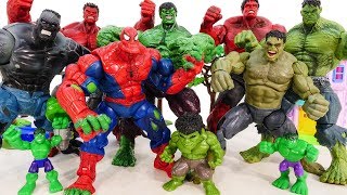 HULK SMASH Toys Collections Go ~! Red Hulk, Spider Hulk Vs Incredible Hulk Marvel Avengers Battle