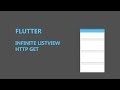 Flutter infinite scrolling ListView | HTTP GET