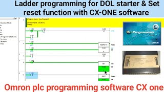 Omron plc Programming for DOL starter and set reset function | CX one software uses for omron PLC |