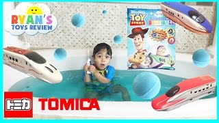 Disney Toys  Surprise and Tomica Trains for Kids Ryan ToysReview