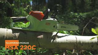 STIHL x Tautvydas Gurskas: STIHL MSA 220 C-B akumuliatorinis grandininis pjūklas