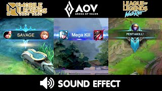 Mobile Legends VS Arena of Valor VS LOL Wild Rift : SOUND EFFECTS COMPARISON