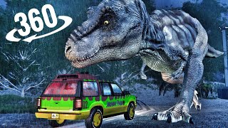 Jurassic Park 360 video T-Rex VR Dinosaur Escape Tyrannosaurus Rex Outbreak
