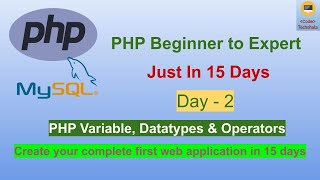 PHP Variable Datatypes and Operators (Hindi)