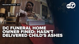 Former DC Funeral Board Director Vice Chair fined in connection to baby's missing ashes
