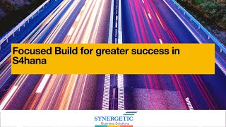 SAP Focused Build for greater success in S4hana