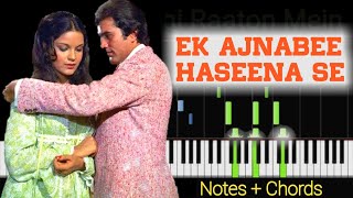 Ek Ajnabee Haseena Se Piano Tutorial | Easy Piano Songs Hindi