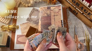 【ASMR】トラベラーズノートにコラージュ/journal with me / collage