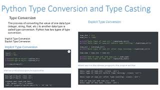 18 Python Type Conversion and Type Casting