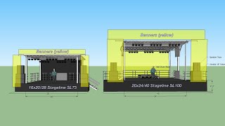 Stageline SL75 vs SL100 3D Rendering Side by Side - StageRental.com