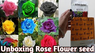 #onlineroseseed#🌹Unboxing Rare Rose Mixed Flower Seed Full Review part-1