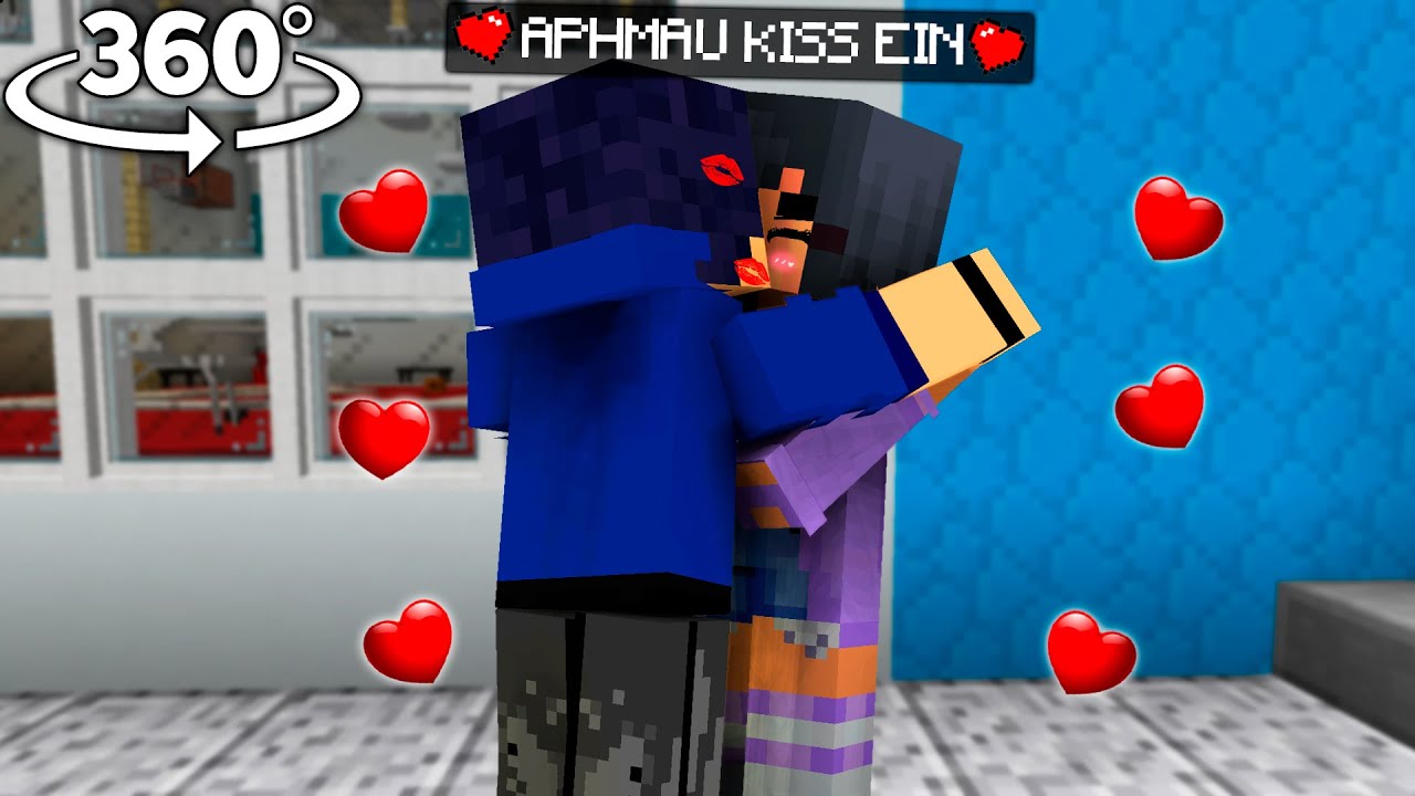 😍 APHMAU KISS EIN (NEW BOYFRIEND) - Minecraft 360° ! - YouTube