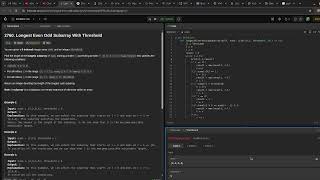 Leetcode easy problem 2760. Longest Even Odd Subarray With Threshold | devops python practice
