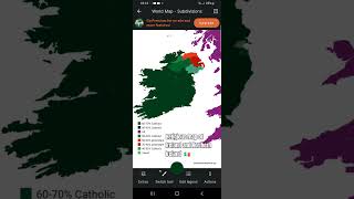 religious map of Ireland and Northern Ireland 🇮🇪 #mapping #Ireland #Northernireland