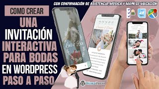 Cómo Crear una invitación interactiva  de Bodas en Wordpress con confirmación de Asistencia👰 🤵‍