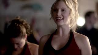 Elena Drops Caroline During Cheerleading Routine - The Vampire Diaries 4x16 Scene