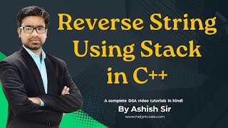 10 Reverse string using stack in C++ | #reversestring #dsa #programming