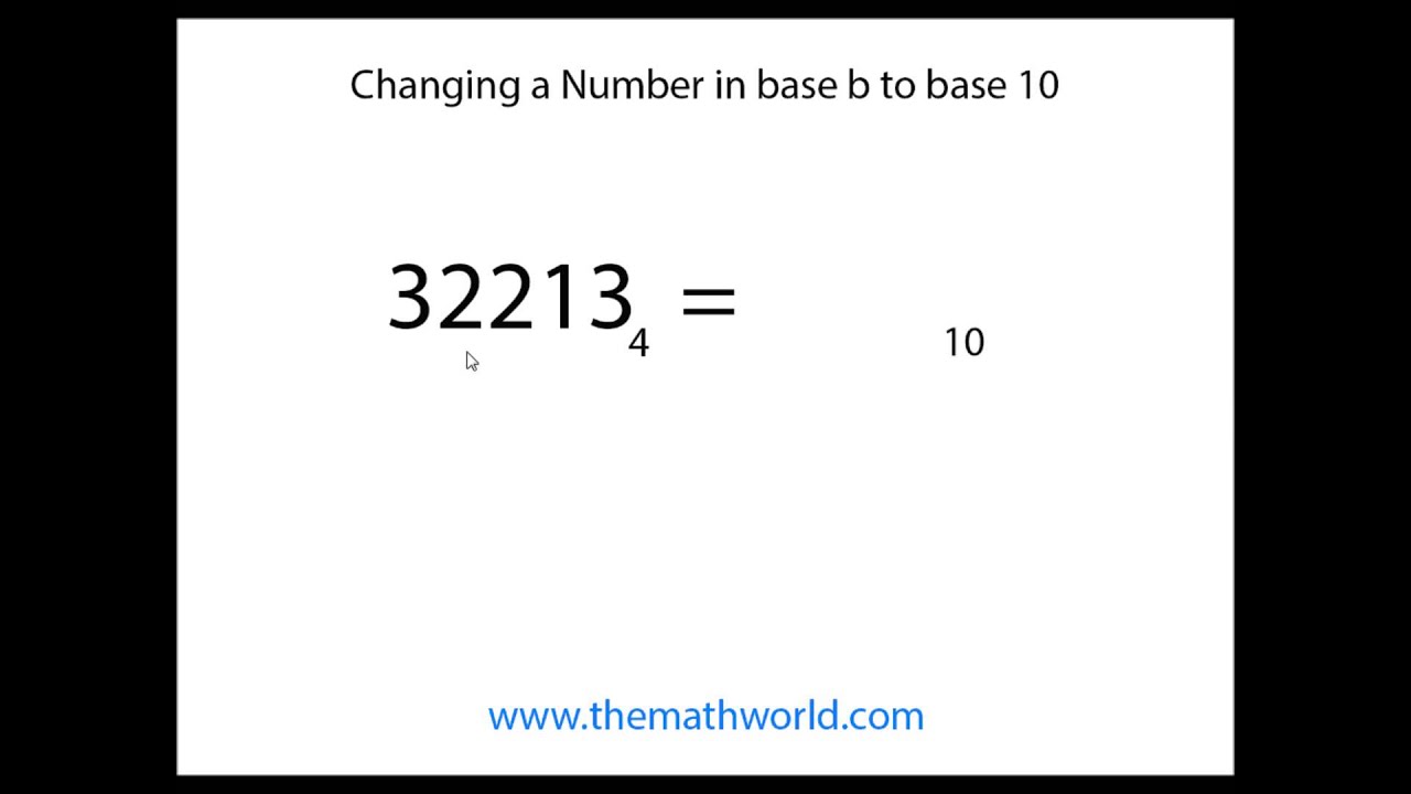 Convert Base B To 10 - YouTube