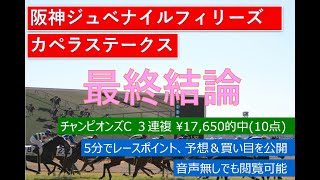 2021.12.12 阪神ジュベナイルフィリーズ・カペラステークス予想！レースポイントと予想＆買い目を5分で公開！