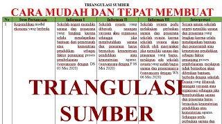 Cara Mudah dan Tepat Membuat Triangulasi Sumber