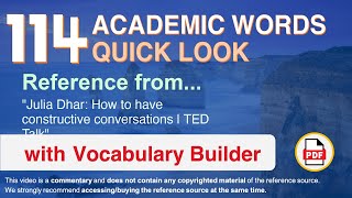 114 Academic Words Quick Look Ref from \