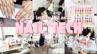 a day in my life as a nail tech ₊˚⊹♡ | 3 clients in one day