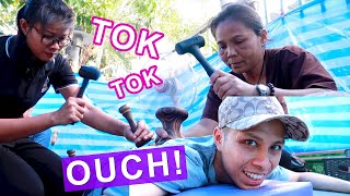 🔨Thai "HAMMER" Massage (Tok Sen) | Traditional Northern Thai Massage