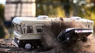 1 /64 Scale Cars 80's Police Chase & Crashes Compilation 1000 fps