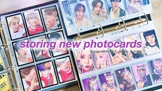 ♡ storing and organizing kpop photocards #17 ♡ ot5 le sserafim, stray kids, zb1, aespa + more !!