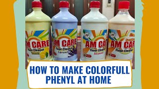 How to make colour floor cleaner | color perfume phenyl making process | @Hitran