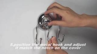 MaxHold suction cup triple hooks installation