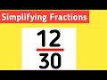 How to simplify the fraction 12/30 | 12/30 Simplified