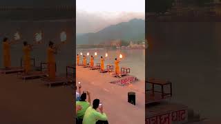 Ganga Arati 🙏🙏har har mahadev bole nath ki Nagari har har shambhu #rishikesh #mahadev