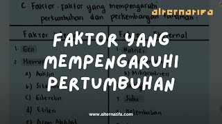 Fisiologi Tumbuhan: Faktor Yang Mempengaruhi Pertumbuhan | Biologi | Alternatifa