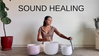 10 Minute Crystal Singing Bowl Meditation | Sound Healing For Relaxation & Stres
