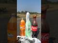 CocaCola sprite Vs 7up Fanta bottle magic power #cocacola #water #mentos #fanta #satisfying #shorts