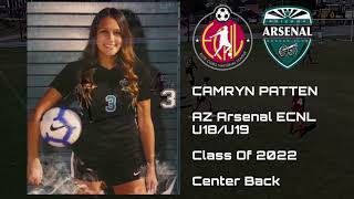 CAMRYN PATTEN - AZ ARSENAL ECNL - CLASS OF 2022 - CENTER BACK