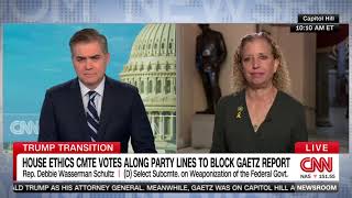 Rep. Wasserman Schultz opposes Trump’s cabinet picks on CNN: “Wreaking havoc in the United States\