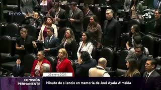 Senadora López (GPMorena) solicitó un minuto de silencio por Joel Ayala Almeida, líder de la FSTSE